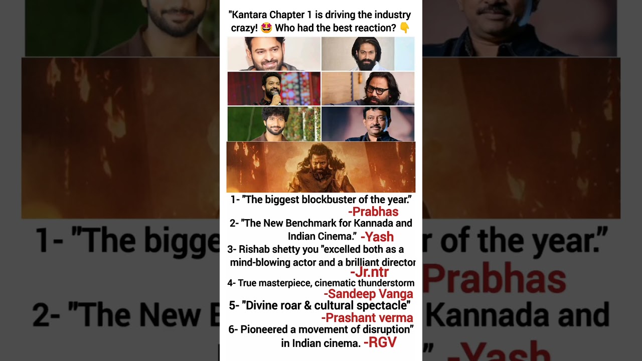 PRABHAS & YASH Statement on KANTARA 🤯 