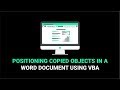 How To Place Objects In Word Using VBA