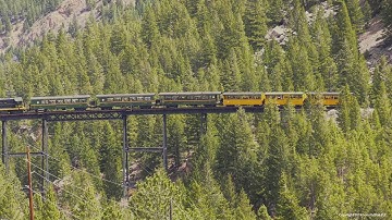Georgetown Colorado -- Train Crossing Bridge