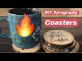 DIY Pyrography Coffee Coasters!