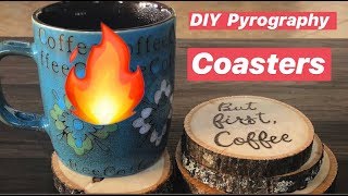 DIY Pyrography Coffee Coasters!
