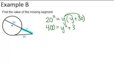Segments from Secants and Tangents: Examples (Geometry Concepts)