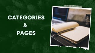 Adding Categories| Pages| Wordpress Blog