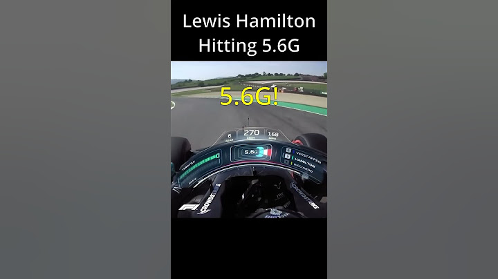 Lewis Hamilton hitting 5.6G at Mugello F1 2020