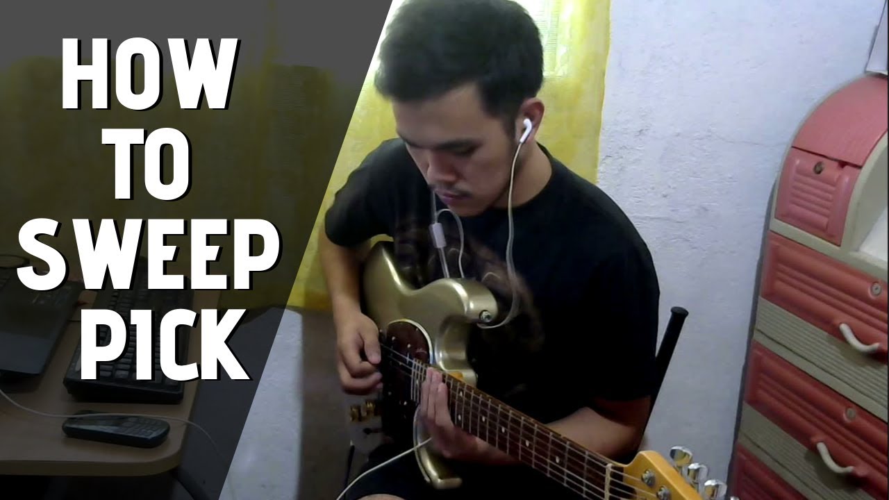 How to Sweep Pick on Guitar | BASIC Sweep Picking Technique - YouTube