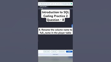 Introduction to SQL | Coding Practice 2 | Question 8 | NXT WAVE  #shorts #programming #database #nxt
