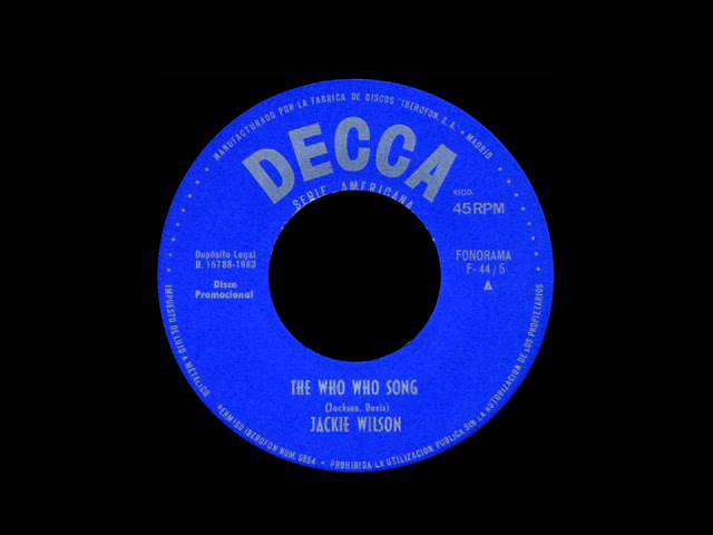 Jackie Wilson - The Who Who Song