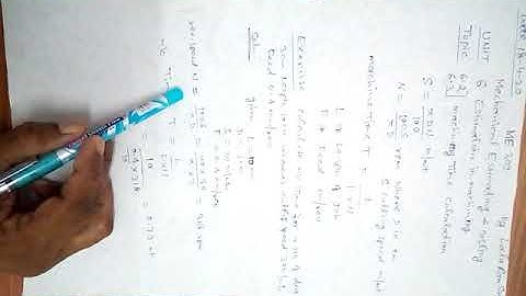 ME309 Machining time calculation by Lala Ram Sunder GPC Dungarpur