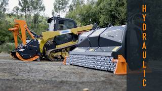 Hydraulic mulchers | TMC CANCELA TWX and TWF | with Skid Steer Loader Caterpillar CAT 299D