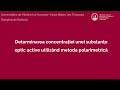 Determinarea concentraiei unei substane optic active utiliznd metoda polarimetric