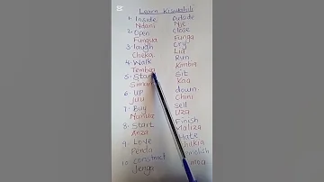 Swahili Vocabulary 