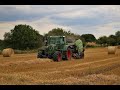 Fendt Vario 514 mit Fendt Rotana 160 Rundballenpresse bei Hammersbach (Main Kinzig Kreis)