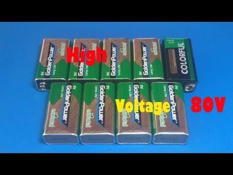 High Voltage From 9v Battery , Amazing Idea 2018