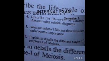 #internal exam question paper#botany questions #semester 1 2024-28 #bbmku #important #viral