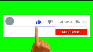 Green Screen YouTube Button: Like, Subscribe, Bell, Thanks For Wathcing