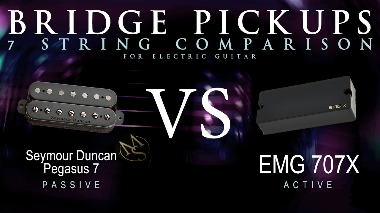 Seymour Duncan PEGASUS 7 vs EMG 707X - 7 String Bridge Guitar