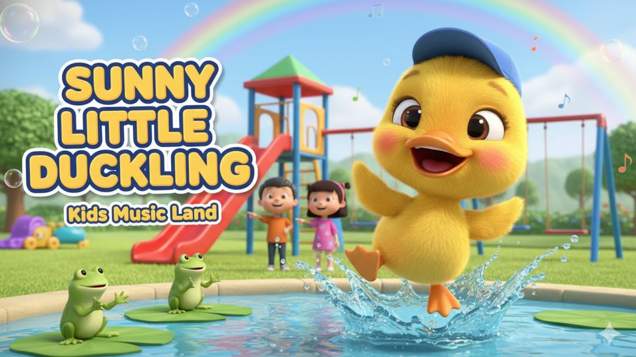 Quack Quack, Sunny Little Duckling Song, Splashy Puddle Dance, Nursery Rhymes for Toddlers