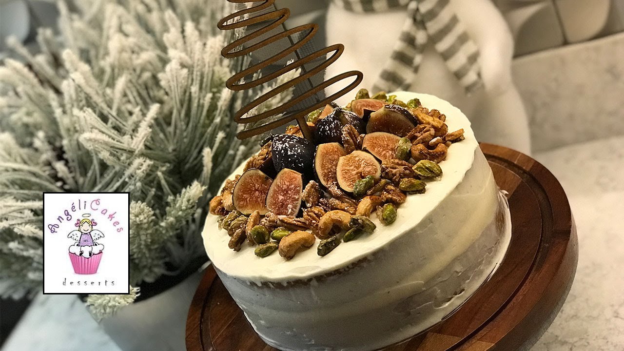 PASTEL DE PISTACHO CON HIGOS Y QUESO CREMA DELICIOSO / ANGELICAKES DESSERTS