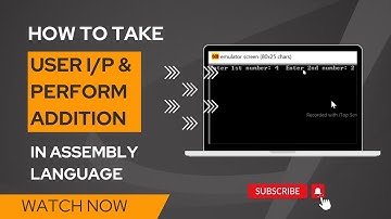 How to take user input and perform addition of numbers in assembly language |#8086,#microprocessor
