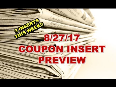 **EARLY PREVIEW**  8/27/17 COUPON INSERTS | 3 INSERTS THIS WEEK