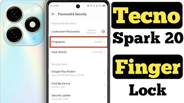 How to set fingerprint lock in Tecno Spark 20 || Tecno Spark 20 me fingerprint lock kaise lagaye ||