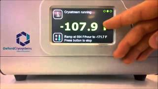 How to change the temperature units on an 800 Series Cryostream controller