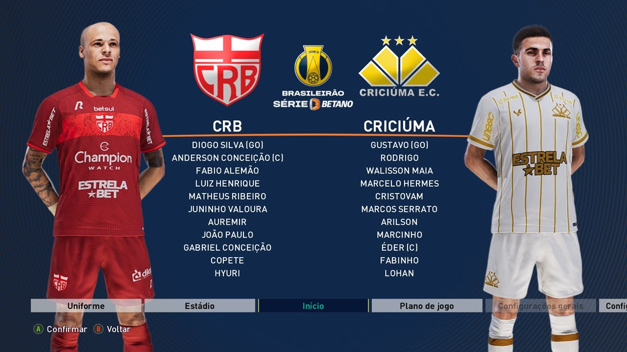 Brasileirão Série B - 7° Rodada - CRB x Criciúma (BMPES 2023 - V9.8 ...