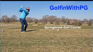 Crazy Windy first 4 holes at Springbrook Golf Course!! - Play a Hole With the Boys(Part 1 of 2)