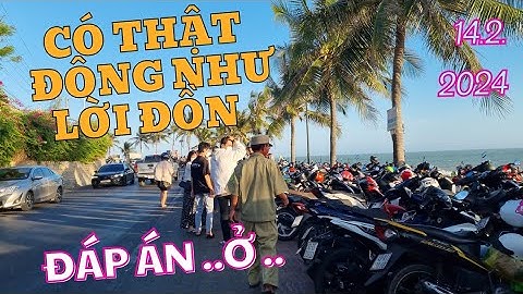 MUI NE VIET NAM Chiều tối mùng 5, bãi biển đá ông địa đông nghẹt du khách, đường phố ngày tết