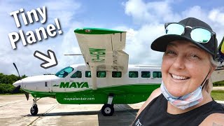 Flying to San Pedro, Ambergris Caye, Belize | Tiny Airplane | Maya Airlines