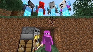 Minecraft Speedrunner VS 4 Hunters
