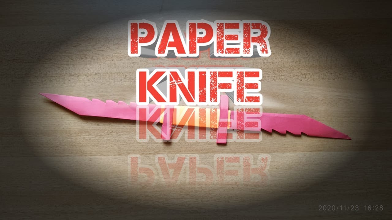 Paper Two Sided Knife/Easy Origami/Weapon Art And Craft YouTube