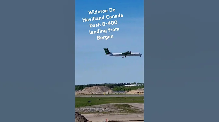 Wideroe De Havilland Canada Dash 8-400 landing from Bergen. #shorts #planespotting #landing
