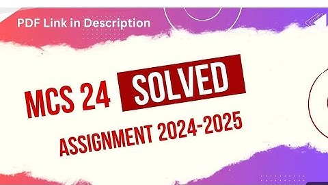 mcs-024 solved assignment 2024-25 / mcs-024 solved assignment 2024 /  mcs024 solved assignment