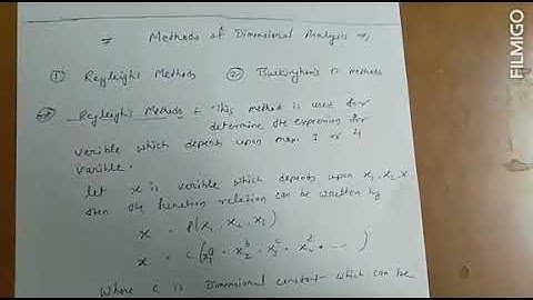 Methods of Dimensional Analysis BY MR SHAILESH KUSHWAHA