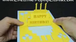 Birthday pop up card: Simple Cake