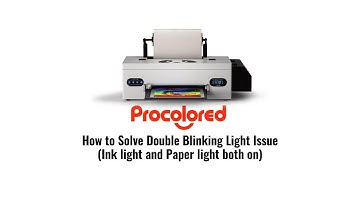 How to Solve Double Blinking Light Issue(Ink light and Paper light both on)