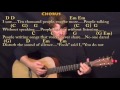 The sound of silence simon  garfunkel strum guitar cover lesson in em with chordslyrics