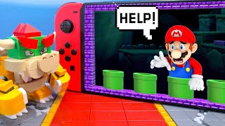 Lego Mario is trapped in the Nintendo Switch! He needs to enter 5 pipes to escape! Can he survive?