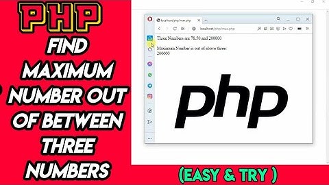 How to Find Maximum Number Out of 3 in PHP | PHP Maximum number | Php Tamil Tutorials | Php| Nandhu