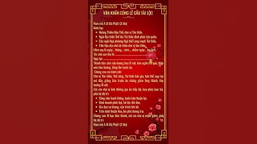 Văn Khấn Cúng LỄ CẦU TÀI LỘC mong cầu tài lộc hanh thông, làm ăn phát đạt