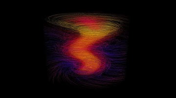 Tornado streamline visualisation - Sally dataset
