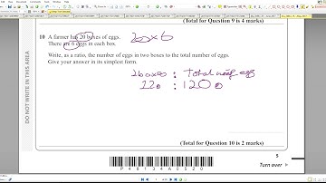 Q 10 Found Paper 1 2017 Maths GCSE ratio Q Edexcel