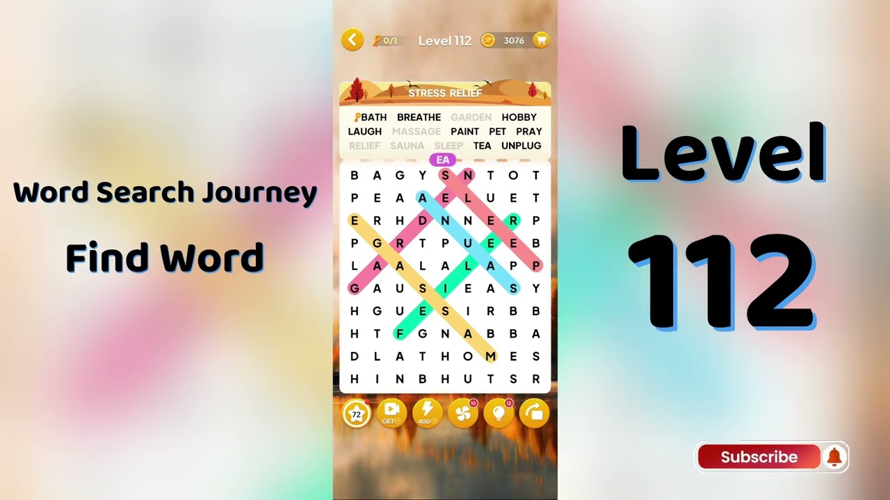 Word Search Journey Level 112 Answers | Find Word 🧩✨ | SolutionGuruji
