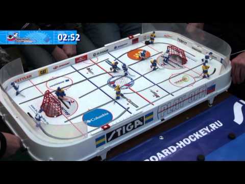 Видео: Настольный хоккей-Tablehockey-9champ-RUS-tourn2-DMITRICHENKO-MILORADOV-Game5-com-TIT