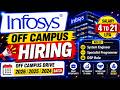 Infosys Off Campus Hiring | System Engineer, SP &amp; DSP Role - Off Campus Drive 2026, 2025, 2024 Batch
