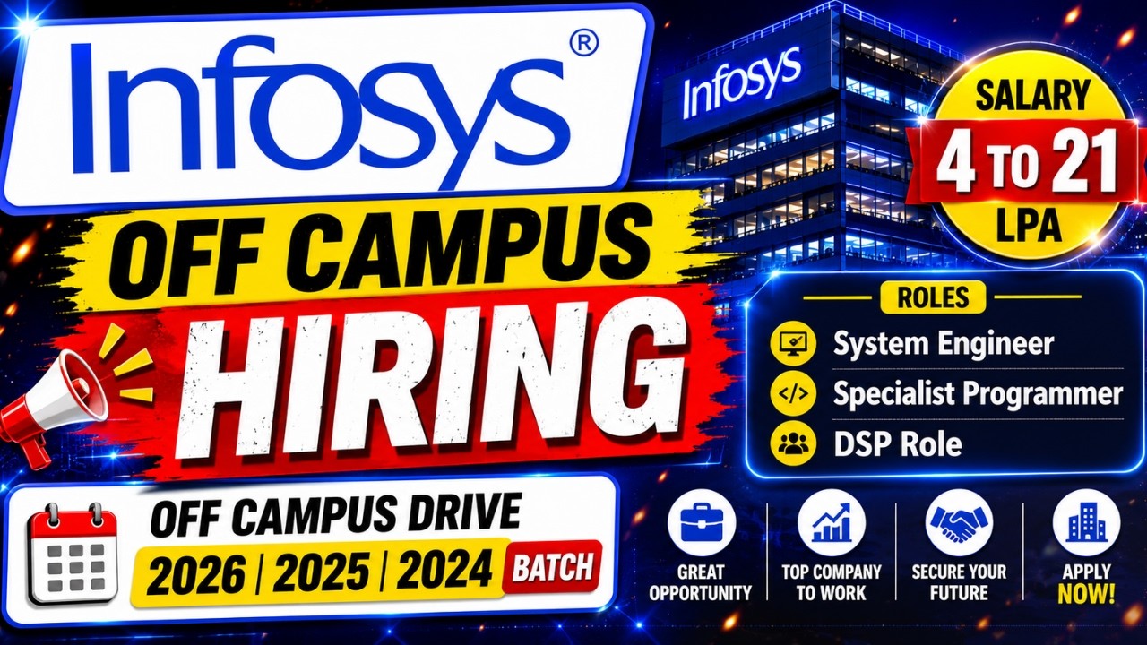 Infosys Off Campus Hiring | System Engineer, SP & DSP Role - Off Campus ...