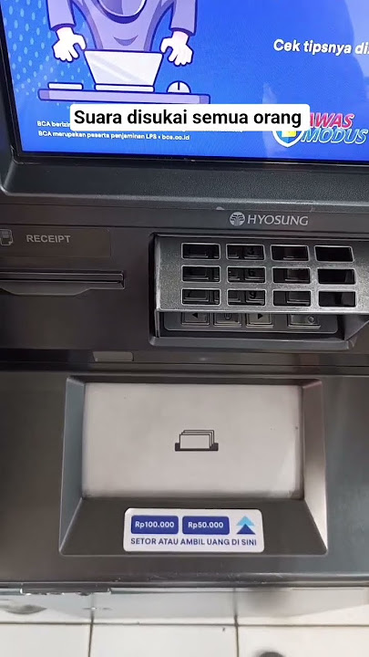 Suara Mesin ATM BCA Ambil Uang #shortvideo #shorts