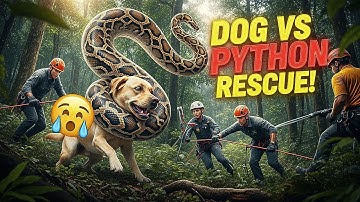 Heartwarming Animal Rescue – Saving a Labrador Dog From a Giant Python in the Forest 🐶🐍
