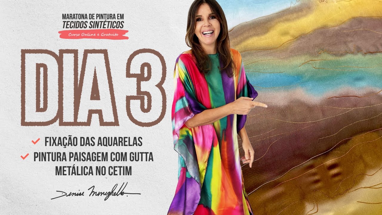 Aula 03 - Maratona de Pintura em Tecidos Sintéticos.